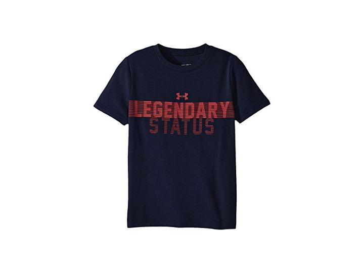 Under Armour Kids Legendary Status Short Sleeve Tee (big Kids) (academy/green Typhoon/rapture Red) Boy's T Shirt