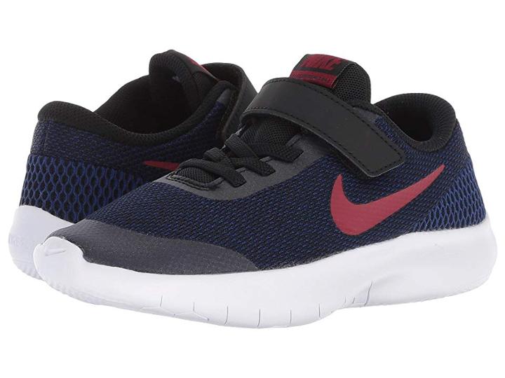 Nike Kids Flex Experience Run 7 (little Kid) (black/red Crush/deep Royal Blue/white) Boys Shoes