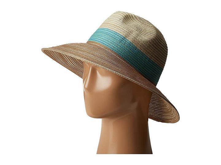 Scala Tri-tone Poly Braid Safari (aqua) Safari Hats