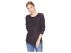 Pink Rose Scoop Neck Raglan Long Sleeve Pullover (starry Night) Women's Clothing