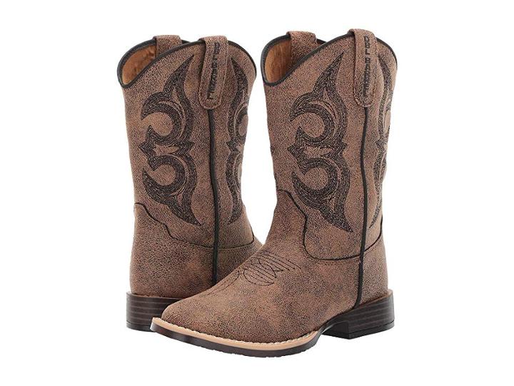 M&f Western Kids Mason (toddler/little Kid) (tan/black) Cowboy Boots