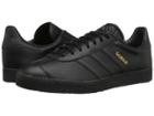 Adidas Originals Gazelle Tonal Leather (core Black/core Black/gold Metallic) Men's Tennis Shoes