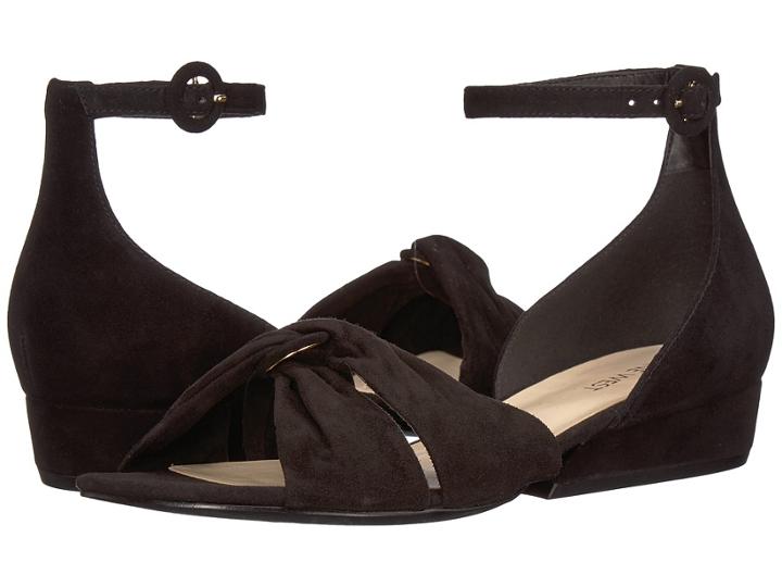 Nine West Lumsi Sandal (black Isa Kid Suede) Women's Sandals