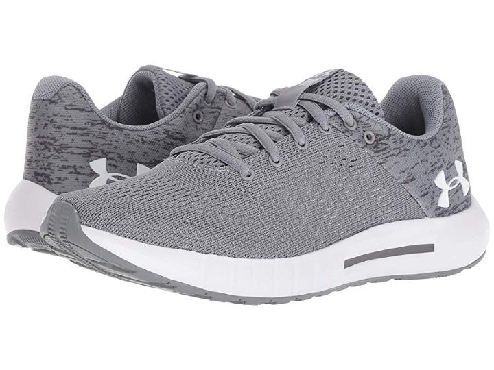 Under Armour Ua Micro G Pursuit Fiber Opt (steel/graphite/white) Women's Running Shoes