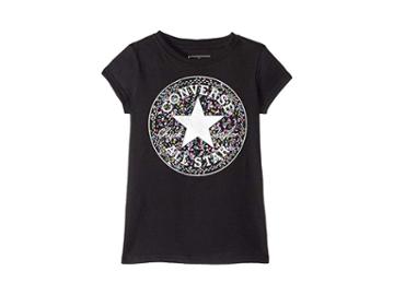 Converse Kids Birthday Confetti Chuck Taylor Tee (toddler/little Kids) (black) Girl's T Shirt