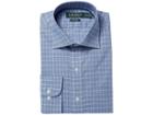 Lauren Ralph Lauren Slim Fit No-iron Cotton Dress Shirt (mediterranean/sapphire Multi) Men's Long Sleeve Button Up