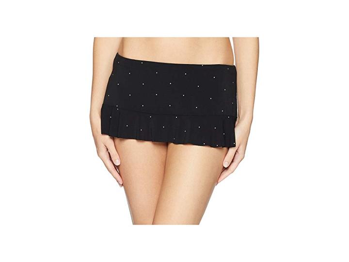 Robin Piccone Jennie Ruffle Skirted Bottom (black) Women's Swimwear