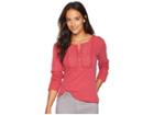 Lucky Brand Novelty Bib Thermal Shirt (persian Red) Women's T Shirt