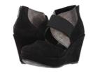 Cordani Raine (black Suede/pewter) Women's Wedge Shoes