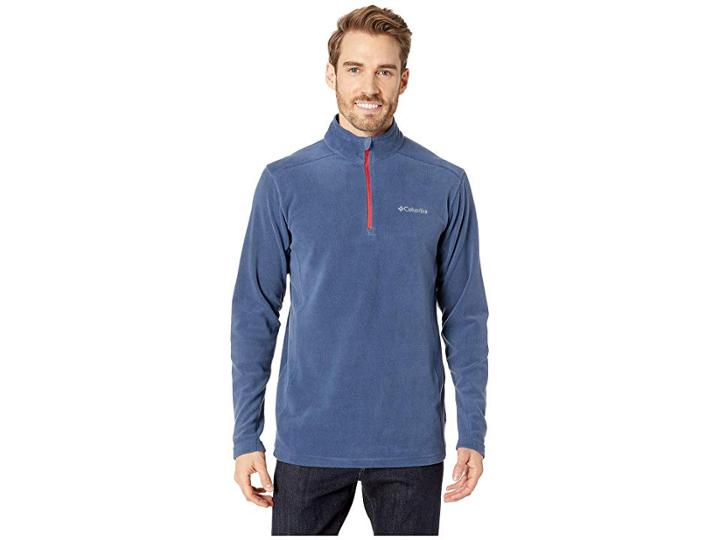 Columbia Klamath Rangetm Ii Half Zip (dark Mountain/red Spark) Men's Long Sleeve Pullover
