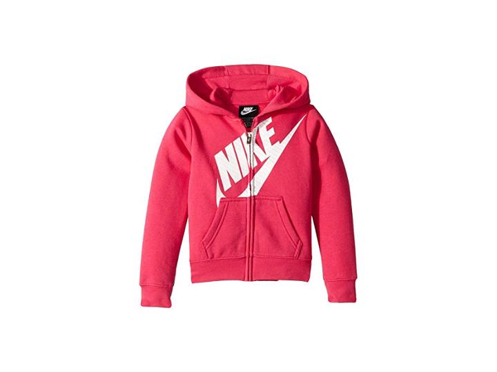 Nike Kids Futura Full Zip Hoodie (toddler) (rush Pink) Girl's Sweatshirt