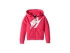 Nike Kids Futura Full Zip Hoodie (toddler) (rush Pink) Girl's Sweatshirt