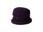 Scala Boiled Wool Cloche With Button (plum) Caps