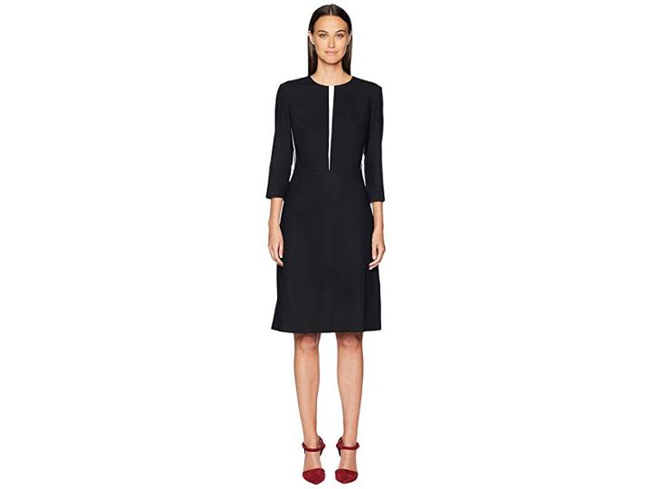 Escada Dlevissa 3/4 Sleeve Dress (black) Women's Dress