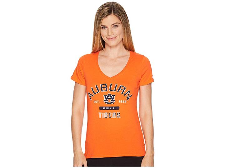 Champion College Auburn Tigers University V-neck Tee (orange) Women's T Shirt