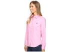 U.s. Polo Assn. Solid Single Pocket Long Sleeve Shirt (sachet Pink) Women's Long Sleeve Button Up