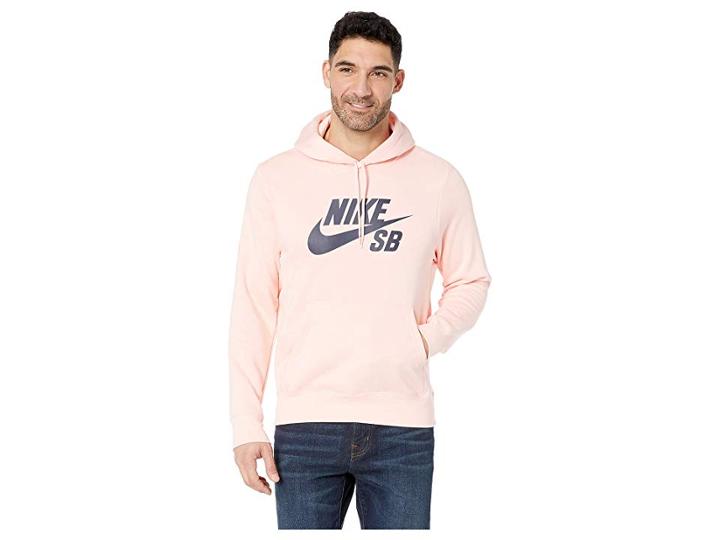 Nike Sb Sb Icon Pullover Essential Hoodie (storm Pink/obsidian) Men's Sweatshirt