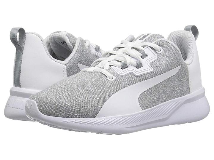 Puma Kids Tishatsu Runner Knit (little Kid) (quarry/puma Whie) Kid's Shoes