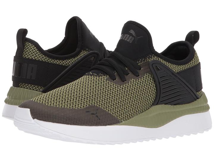 Puma Kids Pacer Next Cage Gk (big Kid) (puma Black/capulet Olive) Kids Shoes