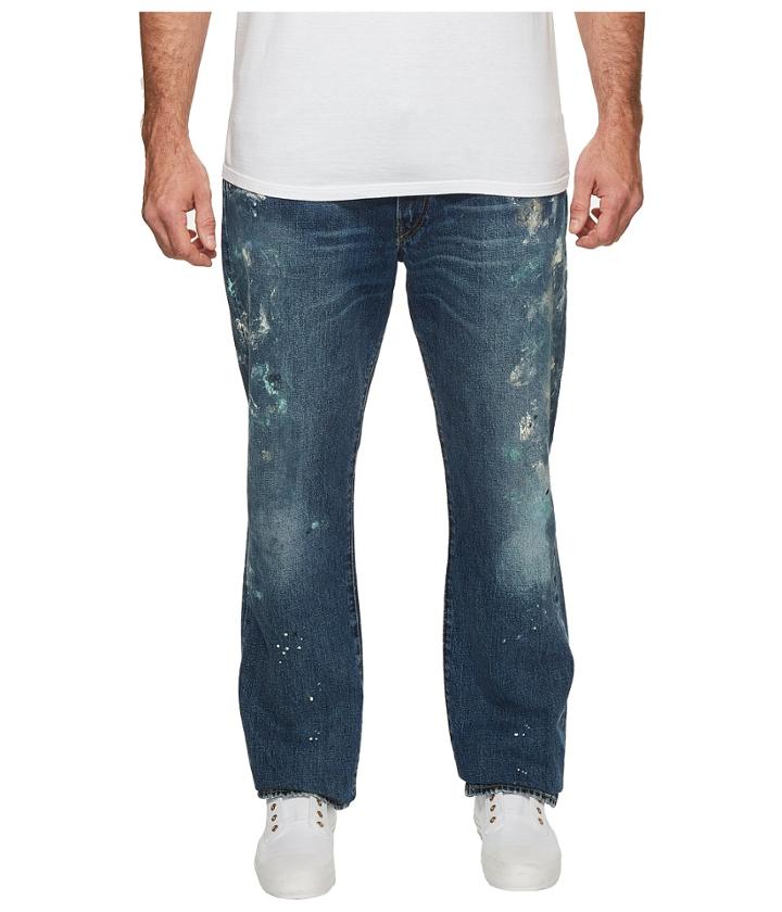 Polo Ralph Lauren Big Tall Hampton Relaxed Straight Jean In Sawyer Paint Spatter (sawyer Paint Spatter) Men's Jeans