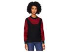 Sonia Rykiel Finewool Stripes Long Sleeve Sweater (black/red) Women's Sweater