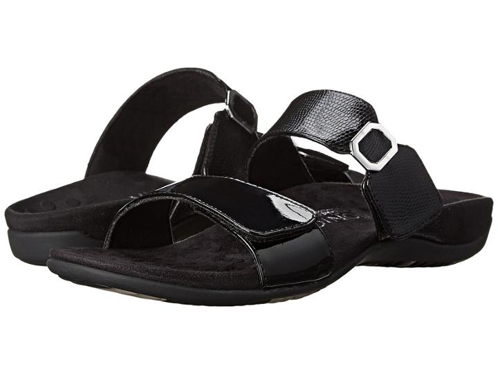 Vionic Camila (black Patent/black) Women's Slide Shoes