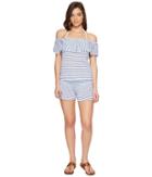 Splendid Chambray All Day Off The Shoulder Romper Cover-up (chambray) Women's Jumpsuit & Rompers One Piece