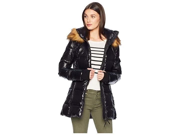 S13 Fur Gramercy (jet/natural) Women's Coat