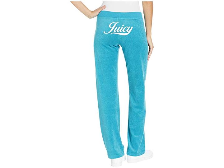 Juicy Couture Juicy Script Microterry Mar Vista Pants (pacific) Women's Casual Pants