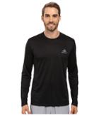 Adidas Essential Tech Long Sleeve Tee (black/vista Grey) Men's Long Sleeve Pullover
