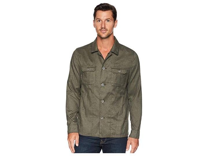 Calvin Klein Heather Military Shirt Jacket (oak Leaf) Men's Coat