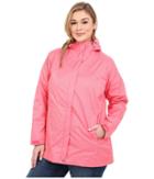 Columbia Plus Size Splash A Littletm Rain Jacket (bright Geranium Lace Print) Women's Coat