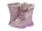 The North Face Kids Nuptse Faux Fur Ii (toddler/little Kid/big Kid) (quail Grey/wisteria Purple (prior Season)) Girls Shoes