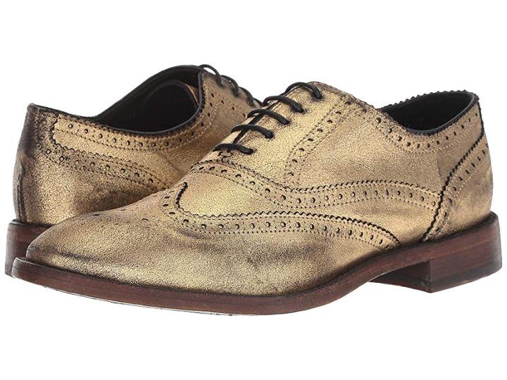 Paul Smith Munro Brushed Finish Brogue (gold) Women's Shoes