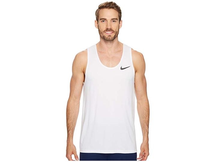 Nike Breathe Training Tank (white/white/black) Men's Sleeveless