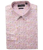 Nick Graham Floral Print Stretch Dress Shirt (pink) Men's Long Sleeve Button Up