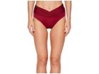 Miraclesuit Cat Walk Mid-rise V-kini Bottom (pompei Red) Women's Swimwear