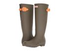 Hunter Original Back Adjustable Rain Boots (swamp Green/comet Orange) Women's Rain Boots