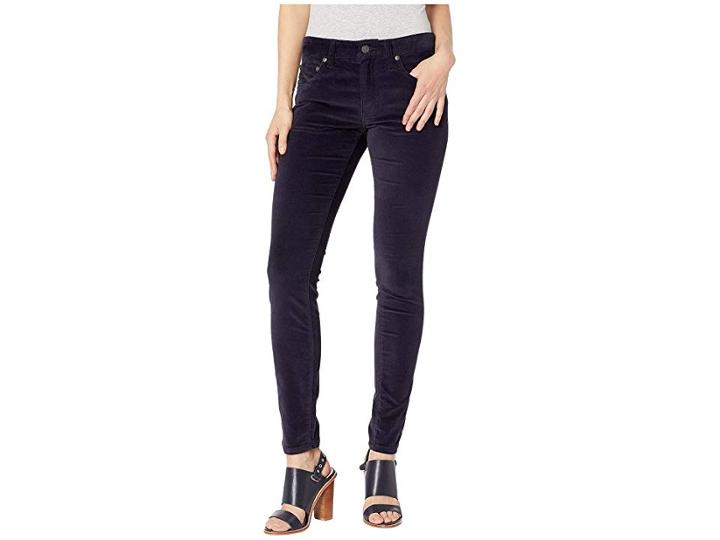 Frye Melissa Five-pocket Velvet Pants (midnight Shadow) Women's Casual Pants