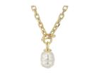Majorica Modern Metal Gold Necklace (white) Necklace