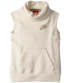 Nike Kids Nsw Modern Sleeveless Funnel Top (little Kids/big Kids) (light Bone/heather/light Bone) Girl's Sleeveless