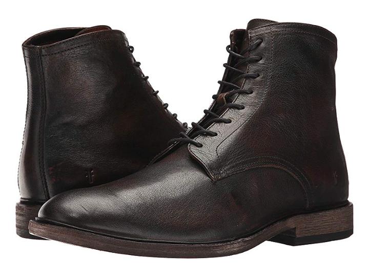 Frye Chris Lace-up (cognac Full Grain Brush-off) Men's Boots