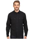 Nau Shadow Box Long Sleeve Shirt (caviar Plaid) Men's Long Sleeve Button Up