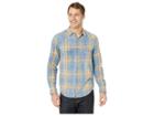 Lucky Brand Santa Fe Western Shirt (indigo/mustard) Men's Clothing