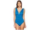 La Blanca Island Goddess Adjustable Arm Coverage Over The Shoulder Mio One-piece Swimsuit (marina) Women's Swimsuits One Piece