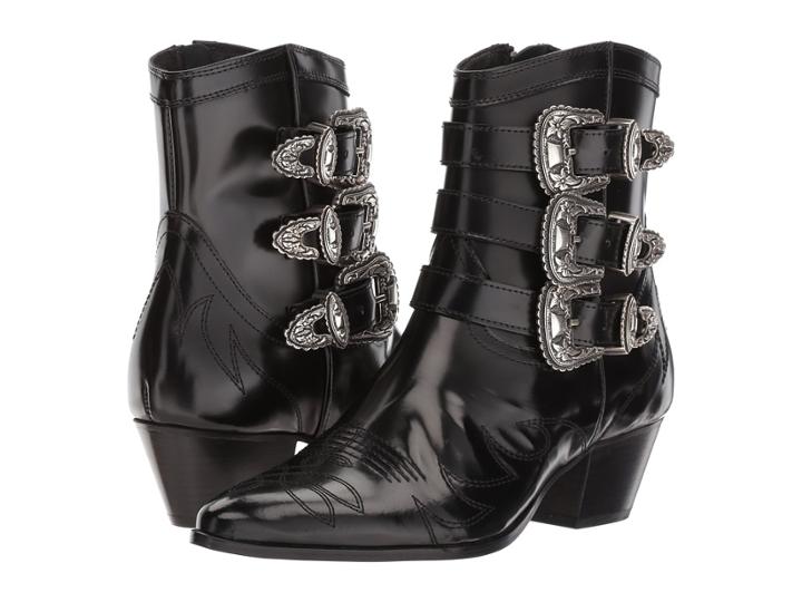 The Kooples Leather Cowboy Boots (black) Women's Boots