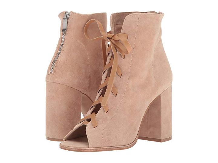 Kristin Cavallari Layton Peep Toe Bootie (tiger's Eye Kid Suede) Women's Dress Boots