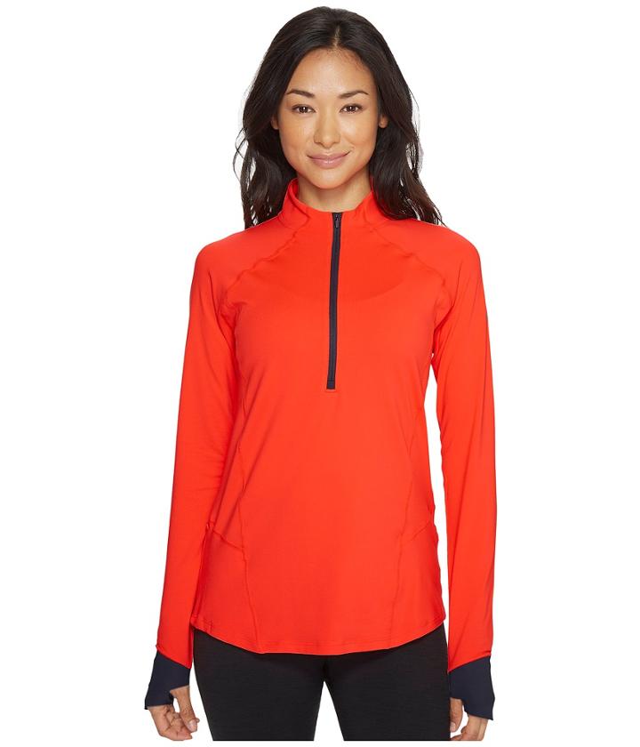 Under Armour Run True 1/2 Zip (marathon Red/rhino Gray/reflective) Women's Clothing