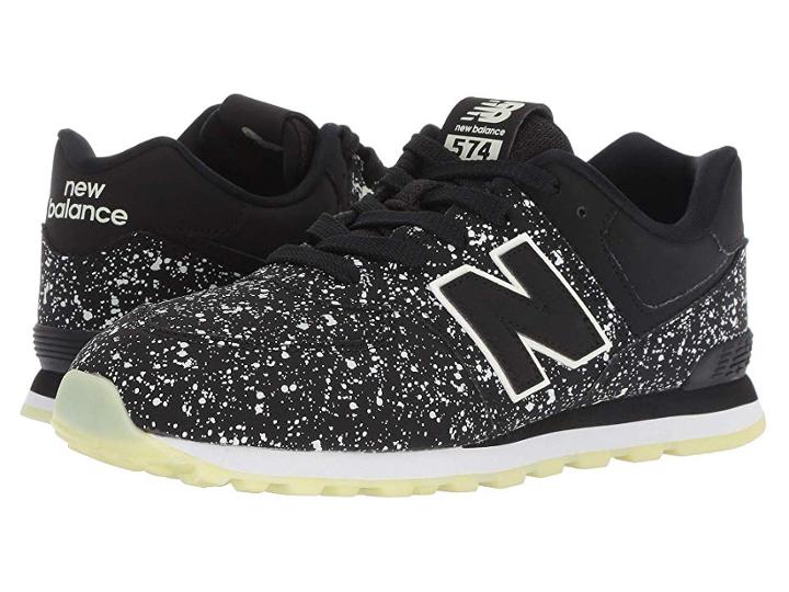 New Balance Kids Gc574v1 Glow In The Dark (big Kid) (black/glow In The Dark) Boys Shoes
