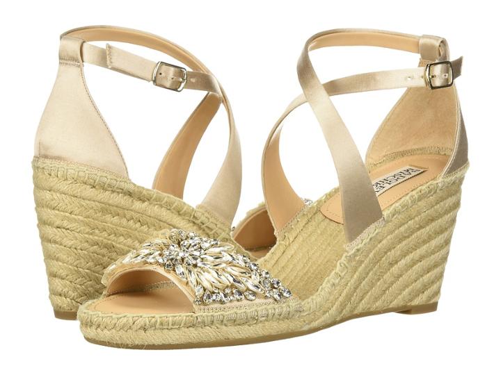 Badgley Mischka Scarlette (nude Satin) Women's Shoes
